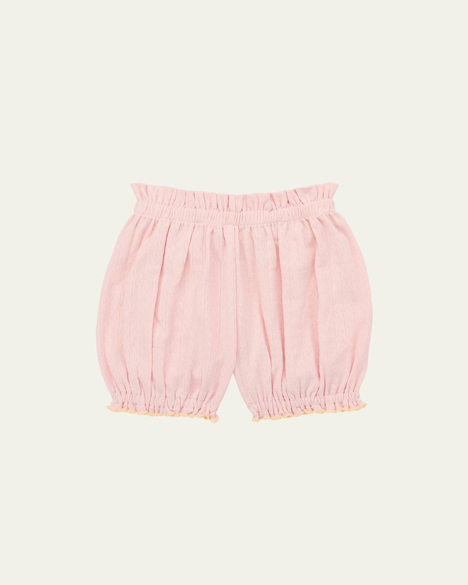 Girl's Heart Knit Shorts, Size 2-8